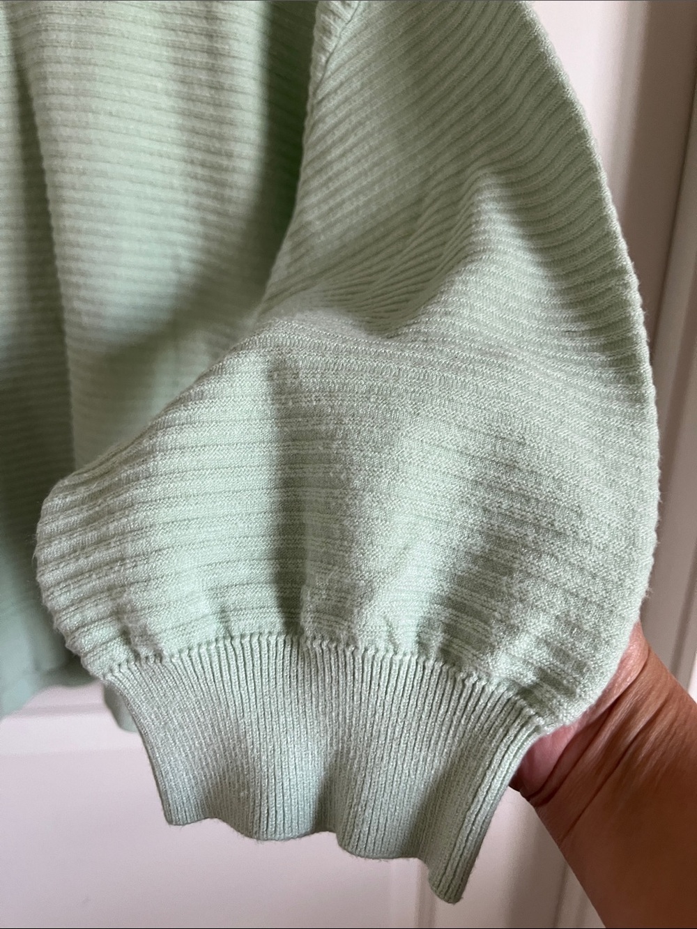 Talbots Soft Mint Ribbed Crewneck Sweater - Picture 7 of 9